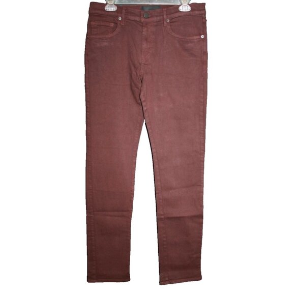 J Brand Men's Tyler Slim Fit Jeans Burgundy Seriously Soft Size 31 NEW 31x33 - Picture 1 of 2